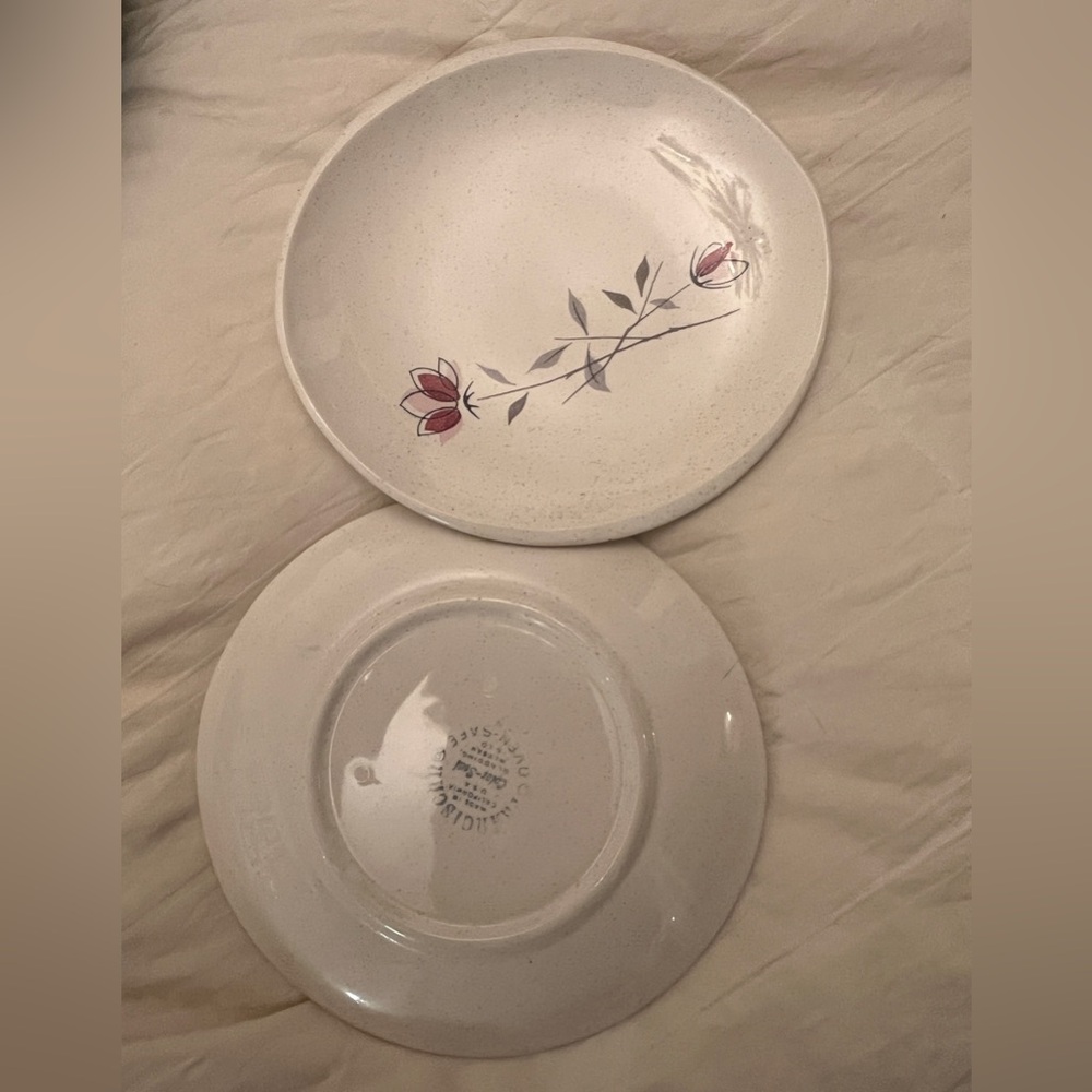 2 vintage Franciscan Duet bread plates